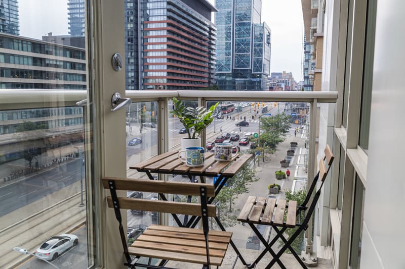 Balcony bistro table