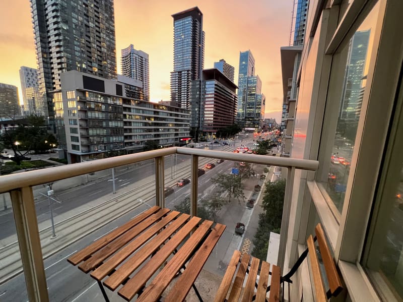 Sunset from the balcony